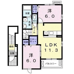 ハーモニーＤの物件間取画像